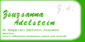 zsuzsanna adelstein business card